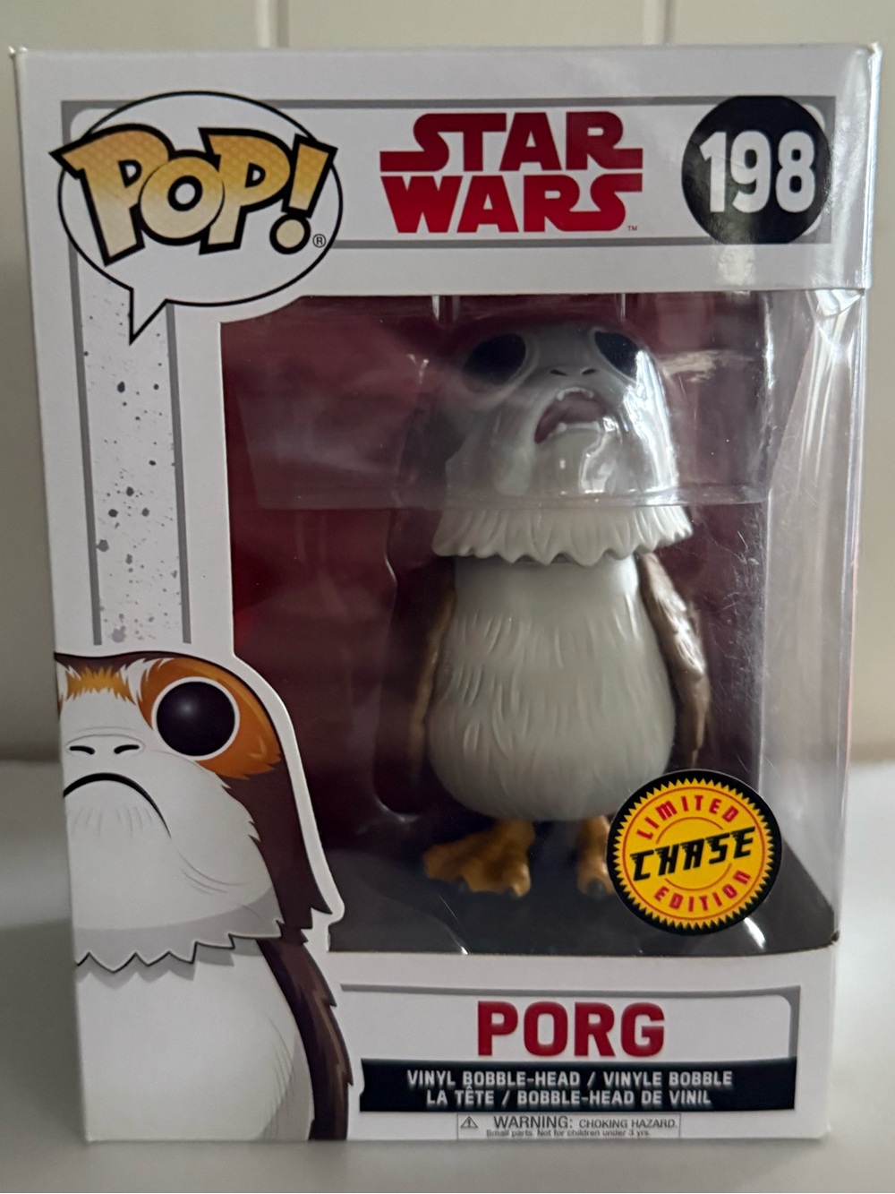 Funko Pop! Star Wars Porg Chase #198 - White, Brown & Yellow Chase